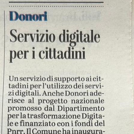Donori. Inaugurato Punto Digitale Facile